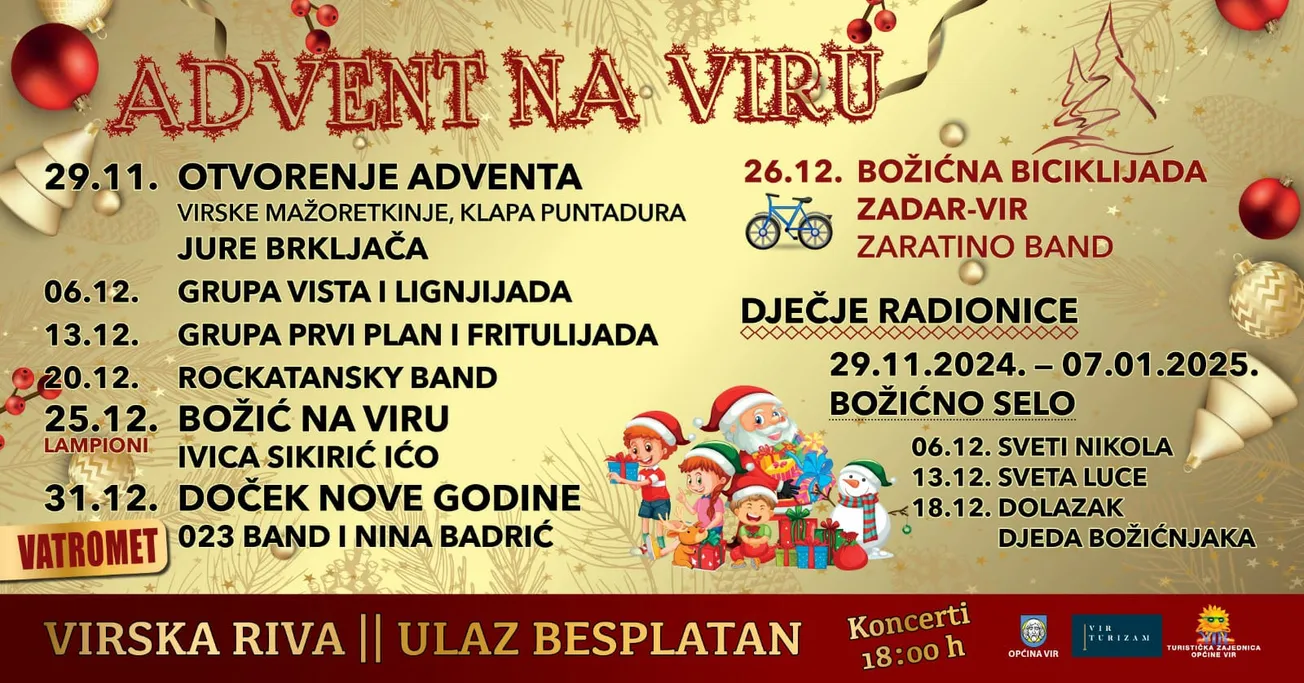 ADVENT NA VIRU: Ićo za Božić, Nina Badrić za Novu – fritule, lignje i čarolija do siječnja