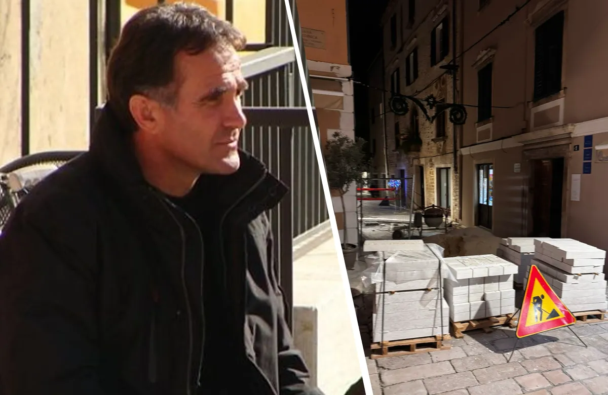 EKSKLUZIVNO: Pod okriljem noći Novica Erlić, otac gradonačelnika Šime Erlića, dobio nove kamene ploče ispred ulaza – bez dozvola, bez konzervatorske suglasnosti!