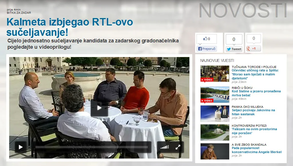 RTL VIDEO – Kalmeta izbjegao RTL-ovo sučeljavanje!; Pogledajte jednosatno sučeljavanje Bilića i Pupiča