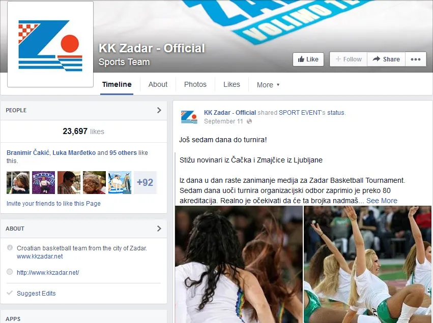 Zadru poraz u finalu turnira u Podgorici, Facebook stranice kluba utihnule