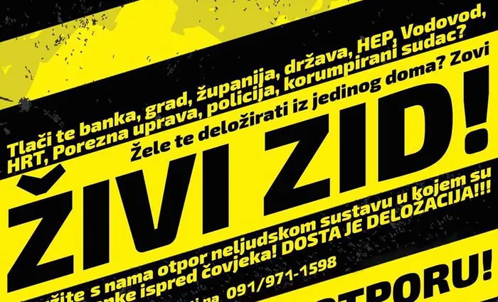 Prosvjed Živog zida u Zadru