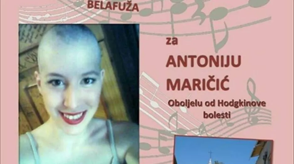 Dođite i pomozite mladoj Zadranki Antoniji Maričić u borbi protiv Hodgkinove bolesti