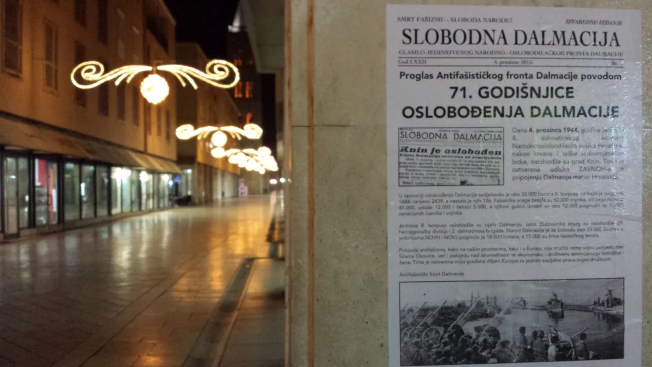 “Drugarice i drugovi, čestitamo vam 71. godišnjicu oslobođenja naše Dalmacije od fašizma!”