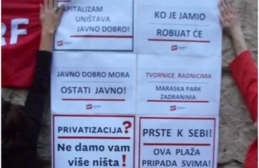 PROSVJED RADNIČKE FRONTE “Maraska park Zadranima!”