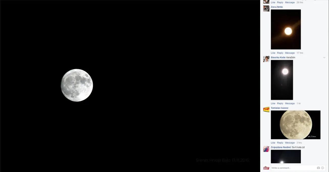 FOTO – Ovdje pogledajte fotografije ‘super mjeseca’ koje su snimili čitatelji ZADAR Newsa!