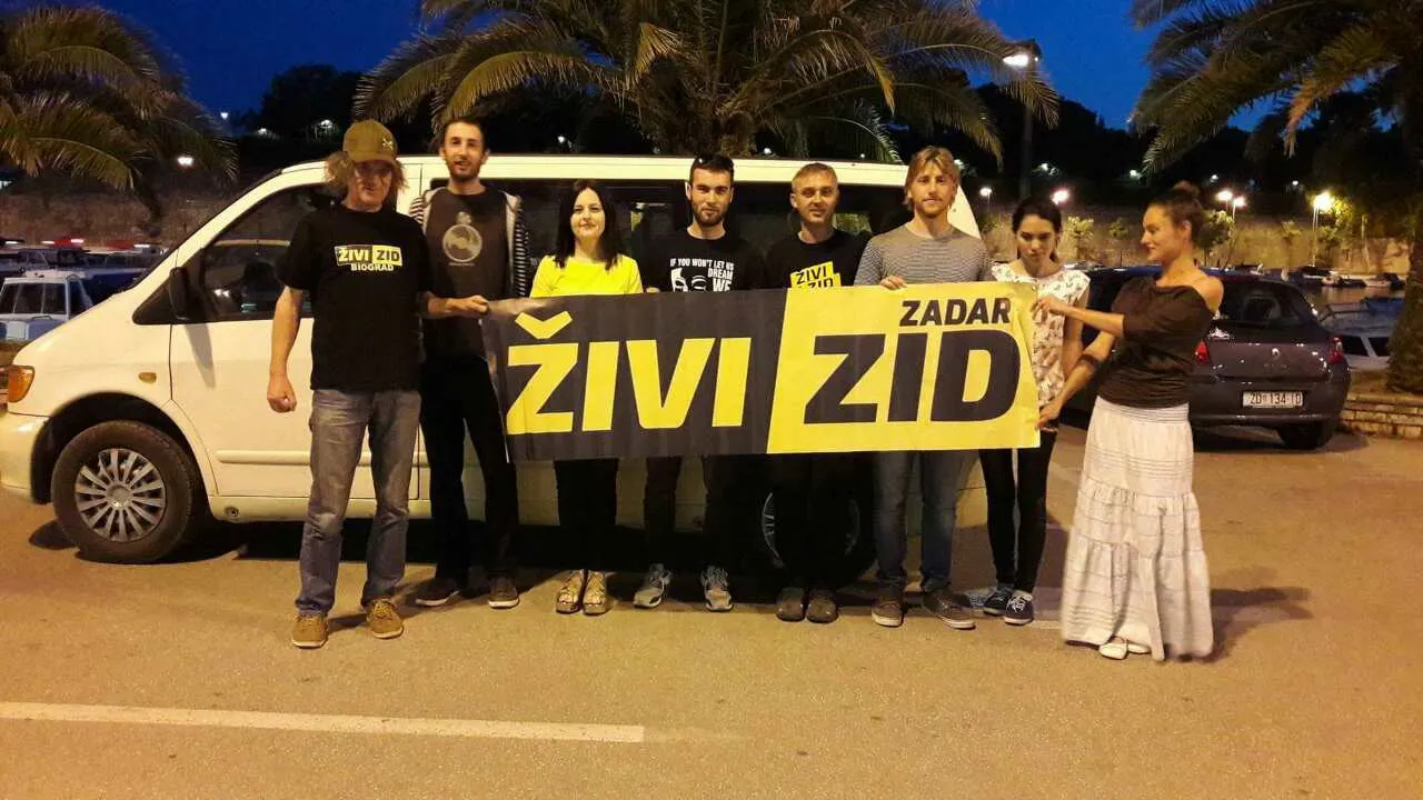 Članovi Živog zida Zadar krenuli na deložaciju u Čakovec